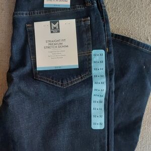 Men's Straight Fit Stretch Denim Jeans - Midnight Blue